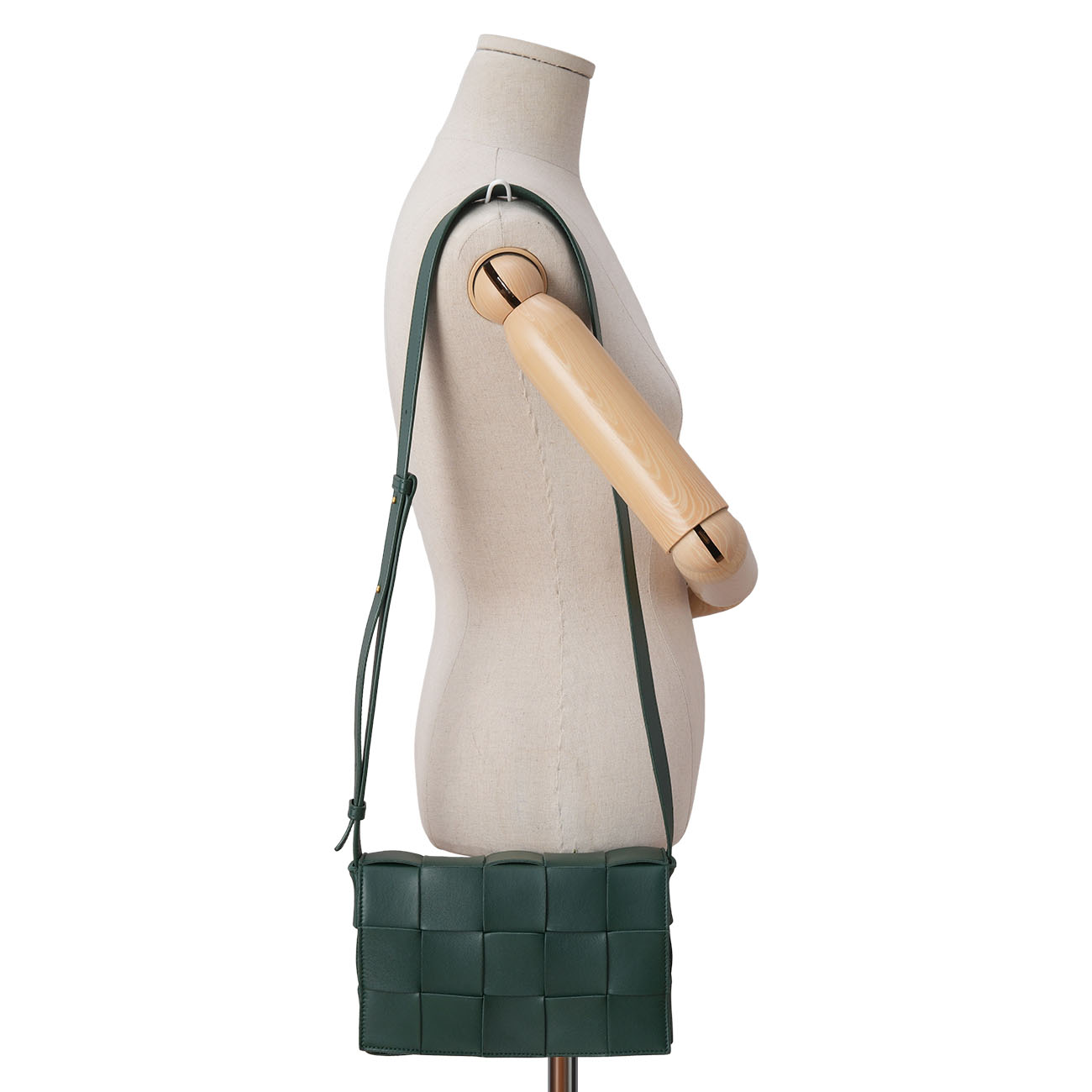 BOTTEGA VENETA(USED)보테가베네타 그린 카세트 미디움 백